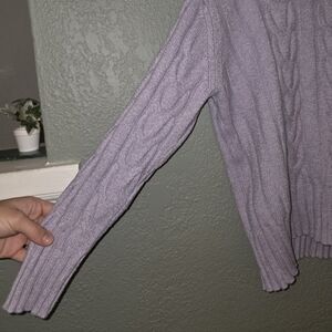 Banana Republic Lavender Cable Knit Sweater